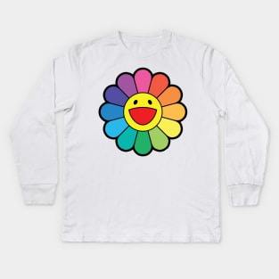 TAKASHI MURAKAMI FLOWER RAINBOW Kids Long Sleeve T-Shirt